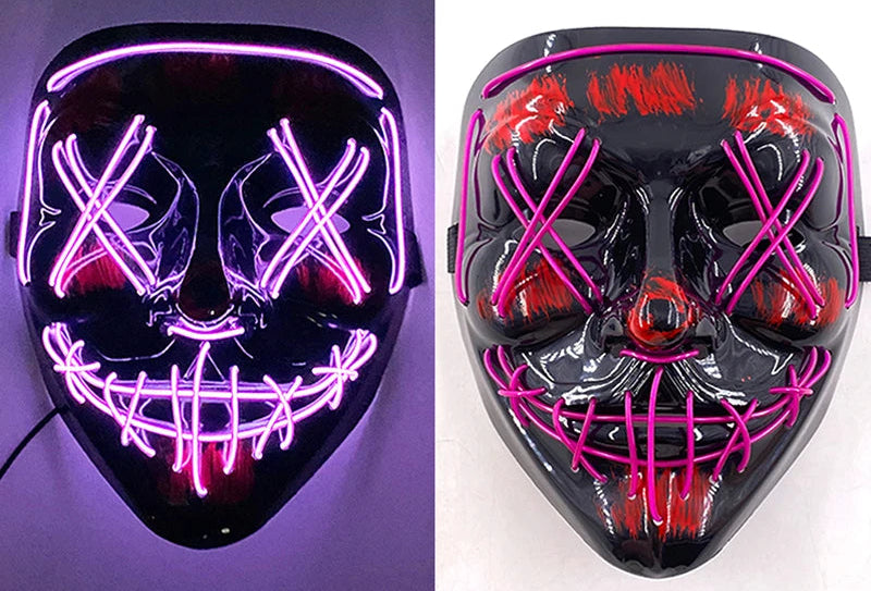 Masque LED sans fil Halloween
