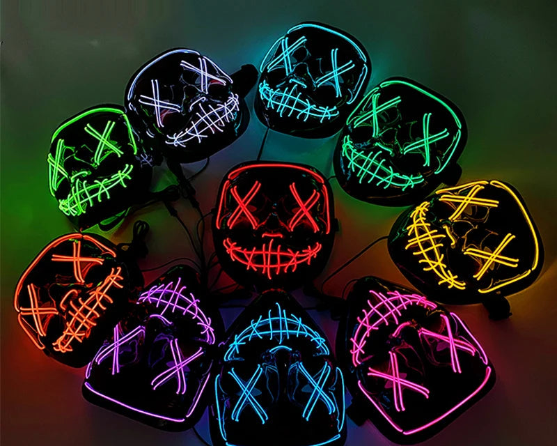 Masque LED sans fil Halloween