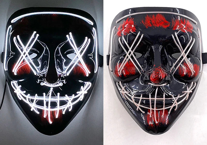 Masque LED sans fil Halloween