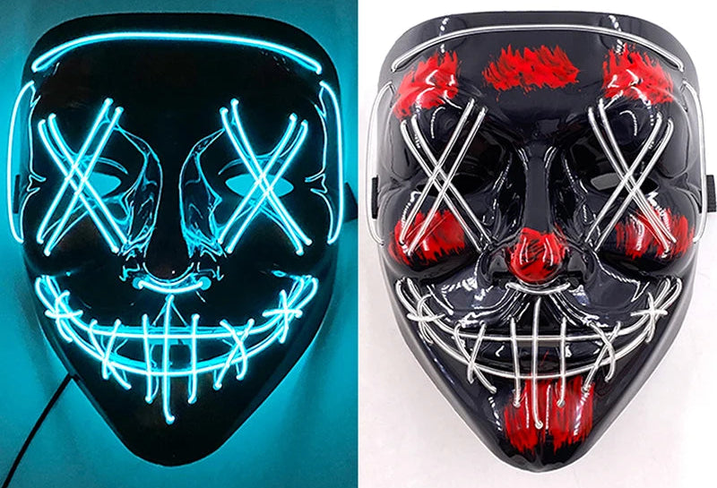 Masque LED sans fil Halloween