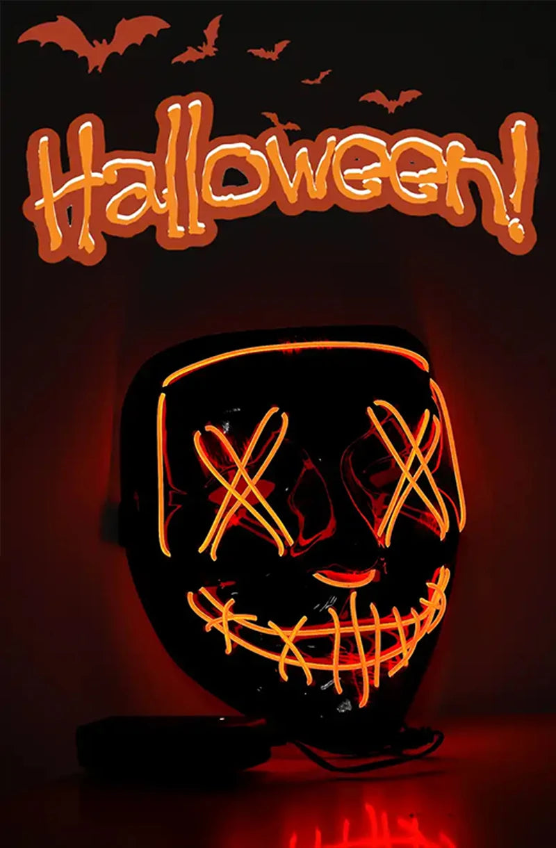Masque LED sans fil Halloween
