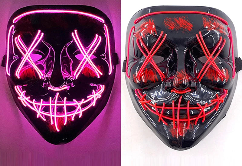 Masque LED sans fil Halloween
