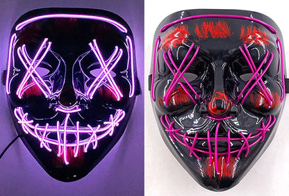 Masque LED sans fil Halloween