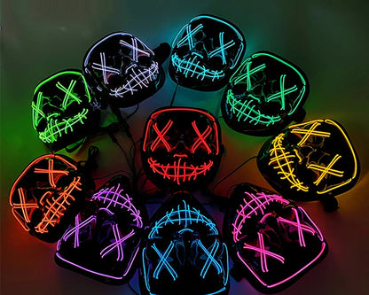 Masque LED sans fil Halloween