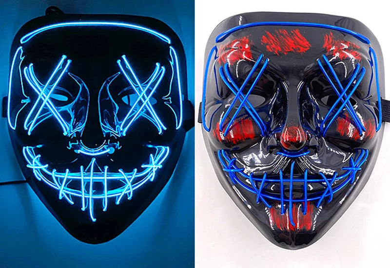 Masque LED sans fil Halloween