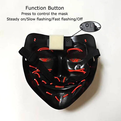 Masque LED sans fil Halloween