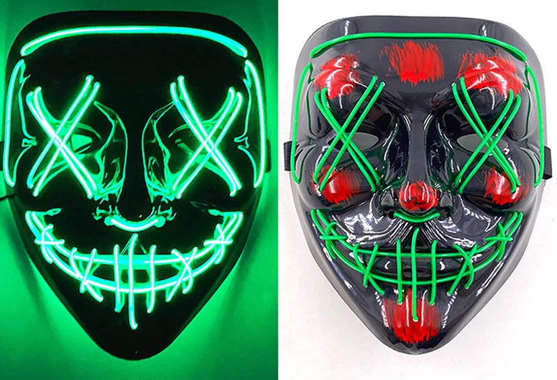 Masque LED sans fil Halloween