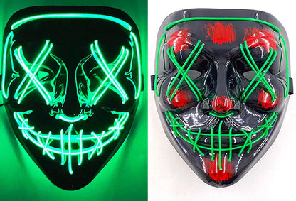 Masque LED sans fil Halloween