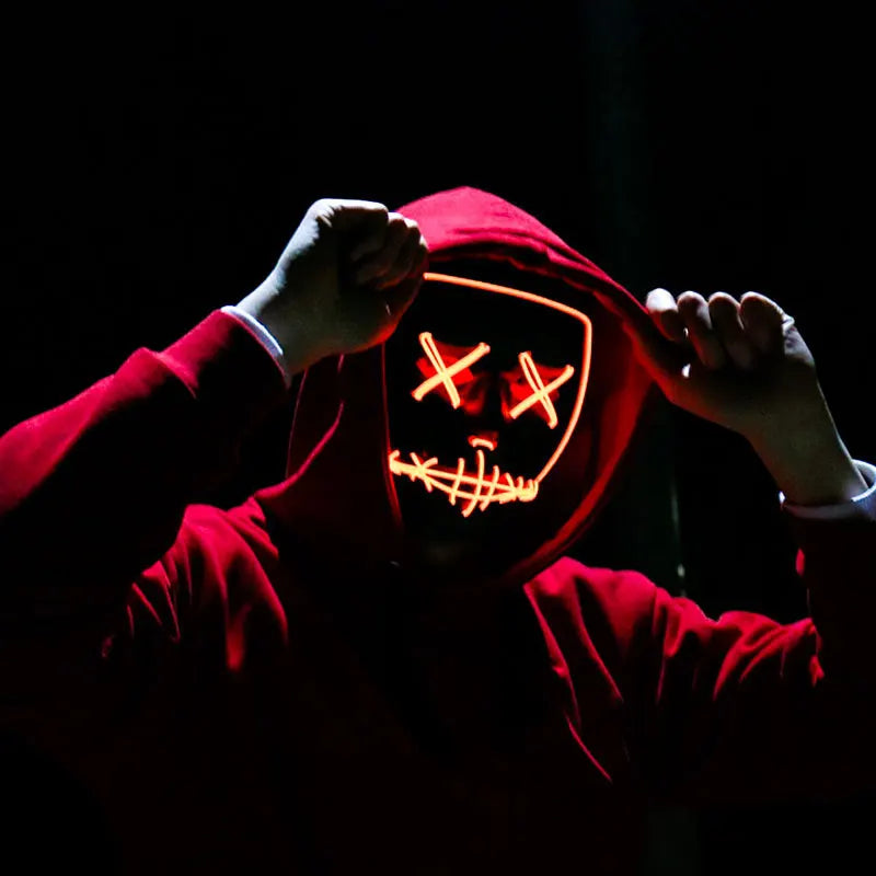 Masque LED sans fil Halloween