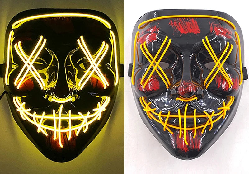 Masque LED sans fil Halloween