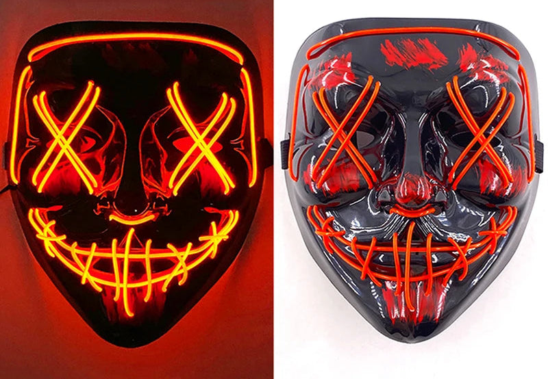 Masque LED sans fil Halloween
