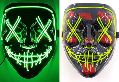 Masque LED sans fil Halloween