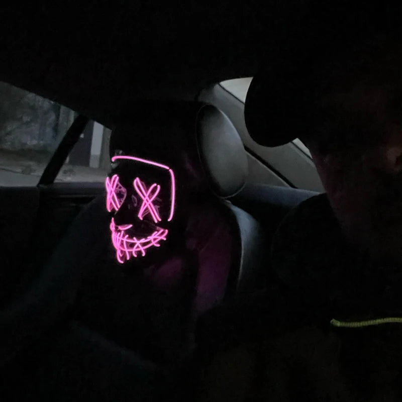 Masque LED sans fil Halloween