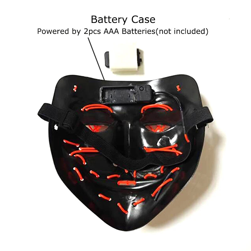 Masque LED sans fil Halloween